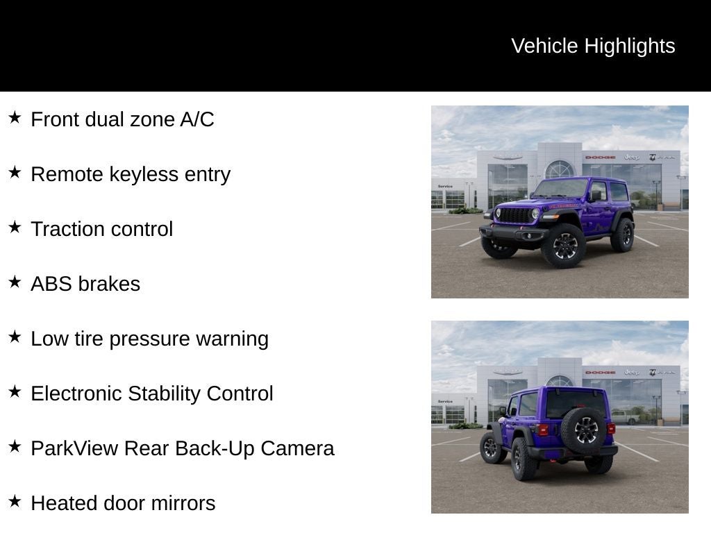 2026 Jeep Wrangler WRANGLER 2-DOOR RUBICON