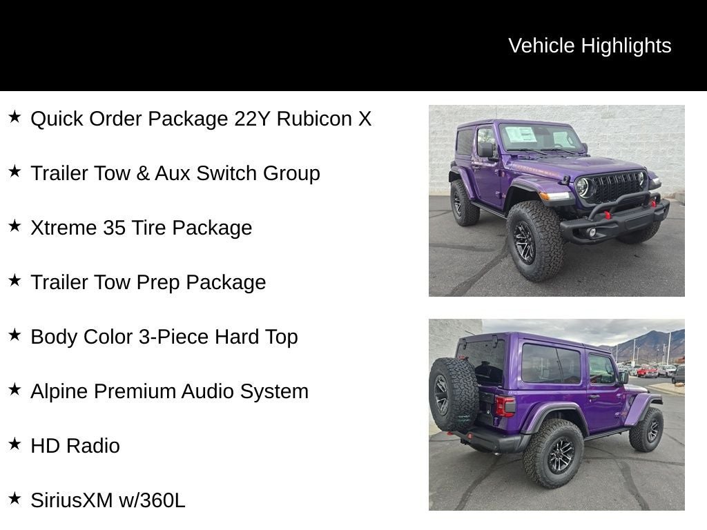 2026 Jeep Wrangler WRANGLER 2-DOOR RUBICON X