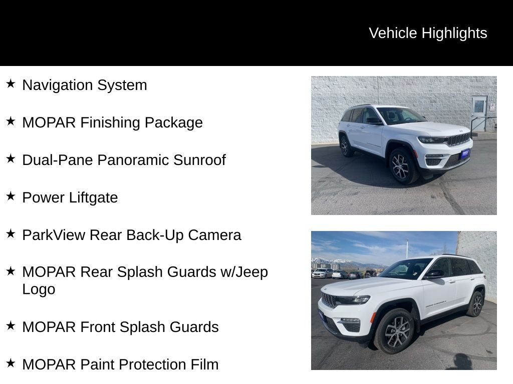 2025 Jeep Grand Cherokee GRAND CHEROKEE LIMITED 4X4