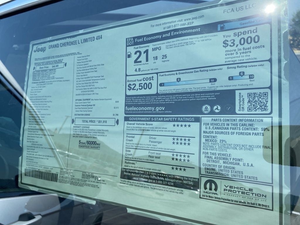 2025 Jeep Grand Cherokee GRAND CHEROKEE L LIMITED 4X4