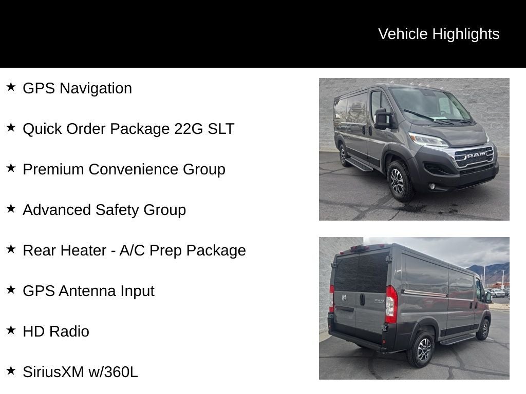 2026 RAM Ram ProMaster RAM PROMASTER 3500 SLT CARGO VAN LOW ROOF 136' WB