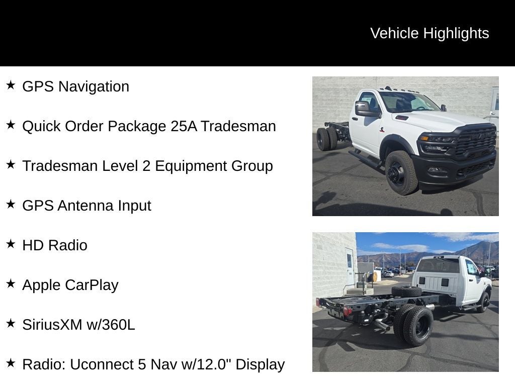 2026 RAM Ram 3500 Chassis Cab RAM 3500 TRADESMAN CHASSIS REGULAR CAB 4X2 84' CA