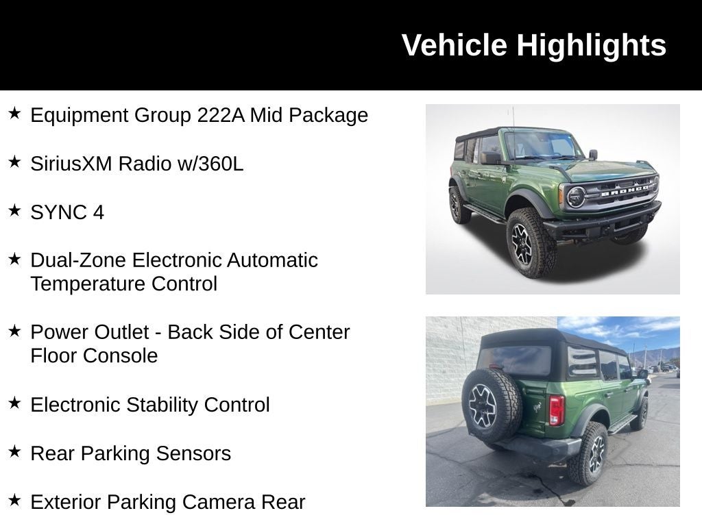 2022 Ford Bronco Big Bend + Equipment Group 222A
