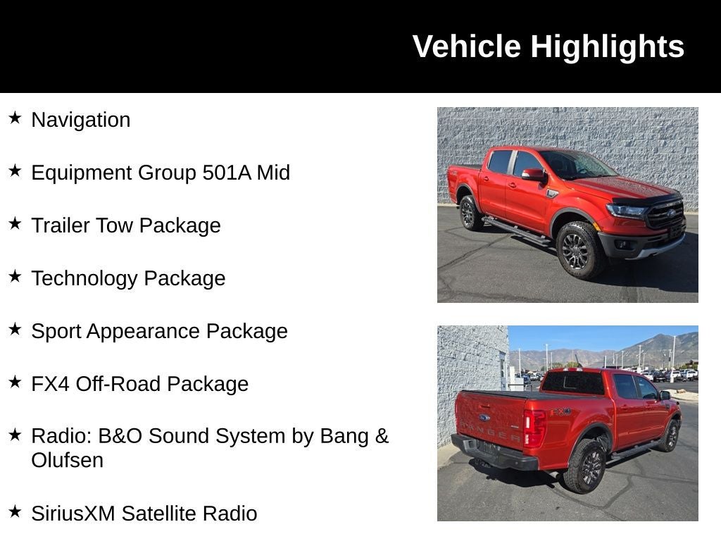 2019 Ford Ranger Lariat 501A Sport