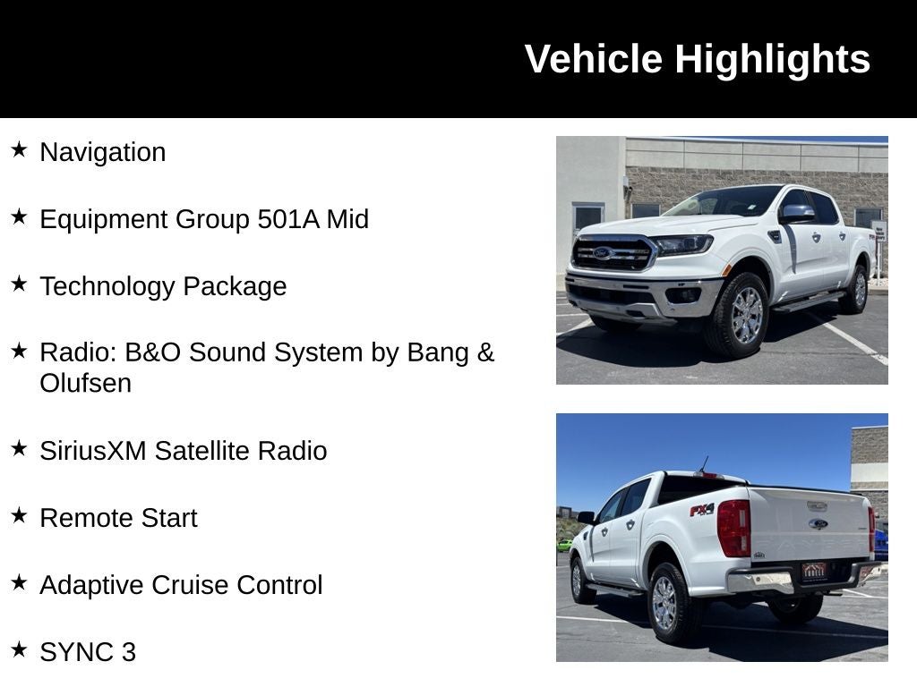 2019 Ford Ranger Lariat 501A