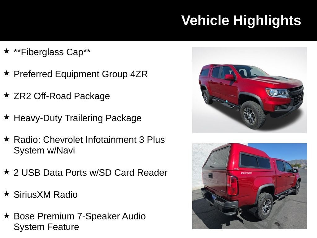 2021 Chevrolet Colorado ZR2 + Infotainment Package + Bose Package