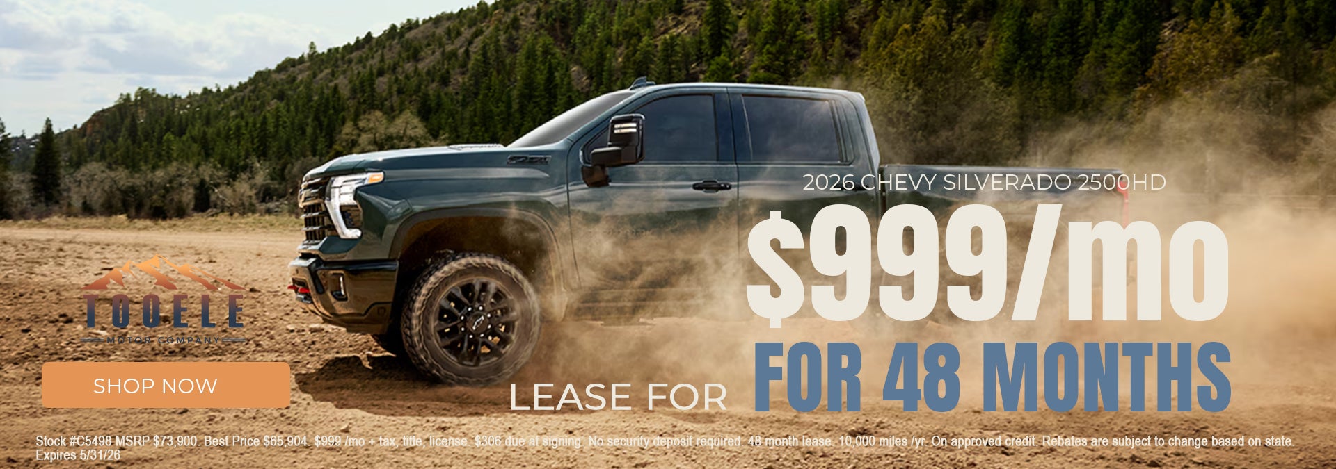 Lease a 2026 Chevy Silverado for $999/month*