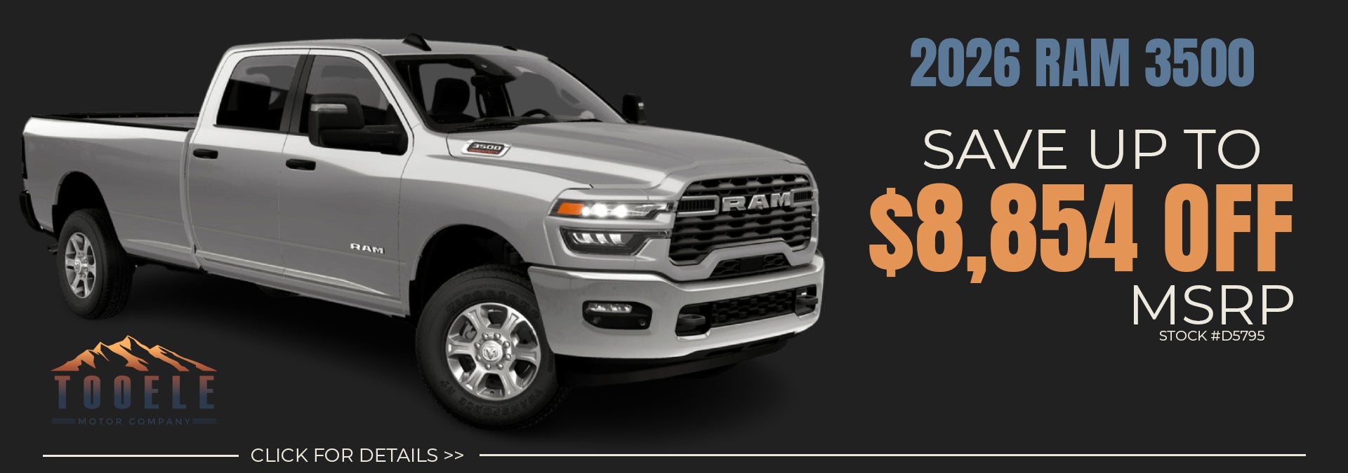 Large discounts on 2026 Ram 3500 in Tooele UT