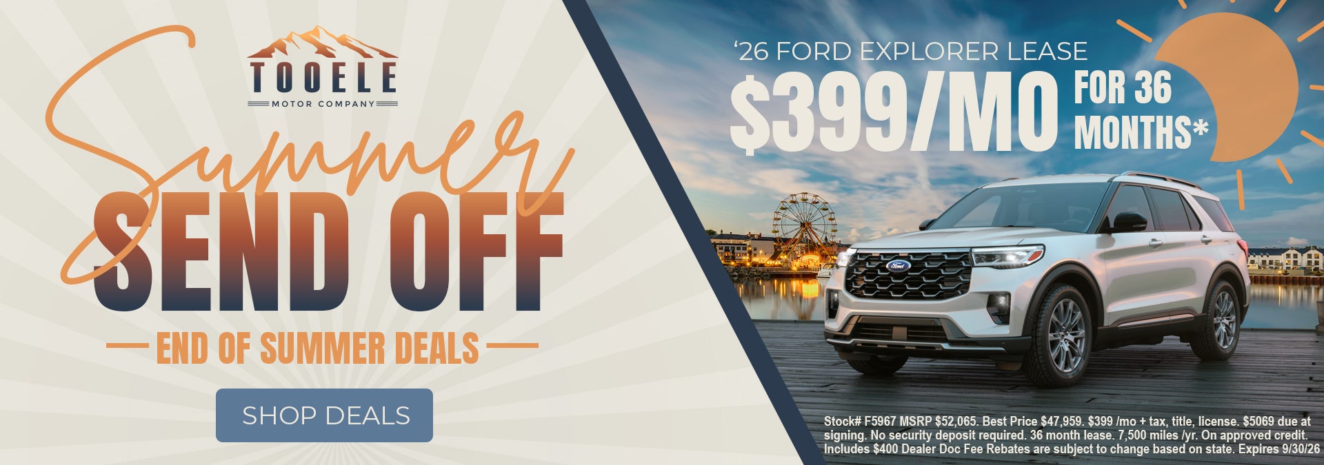 2026 Ford Explorer Lease near Tooele UT
